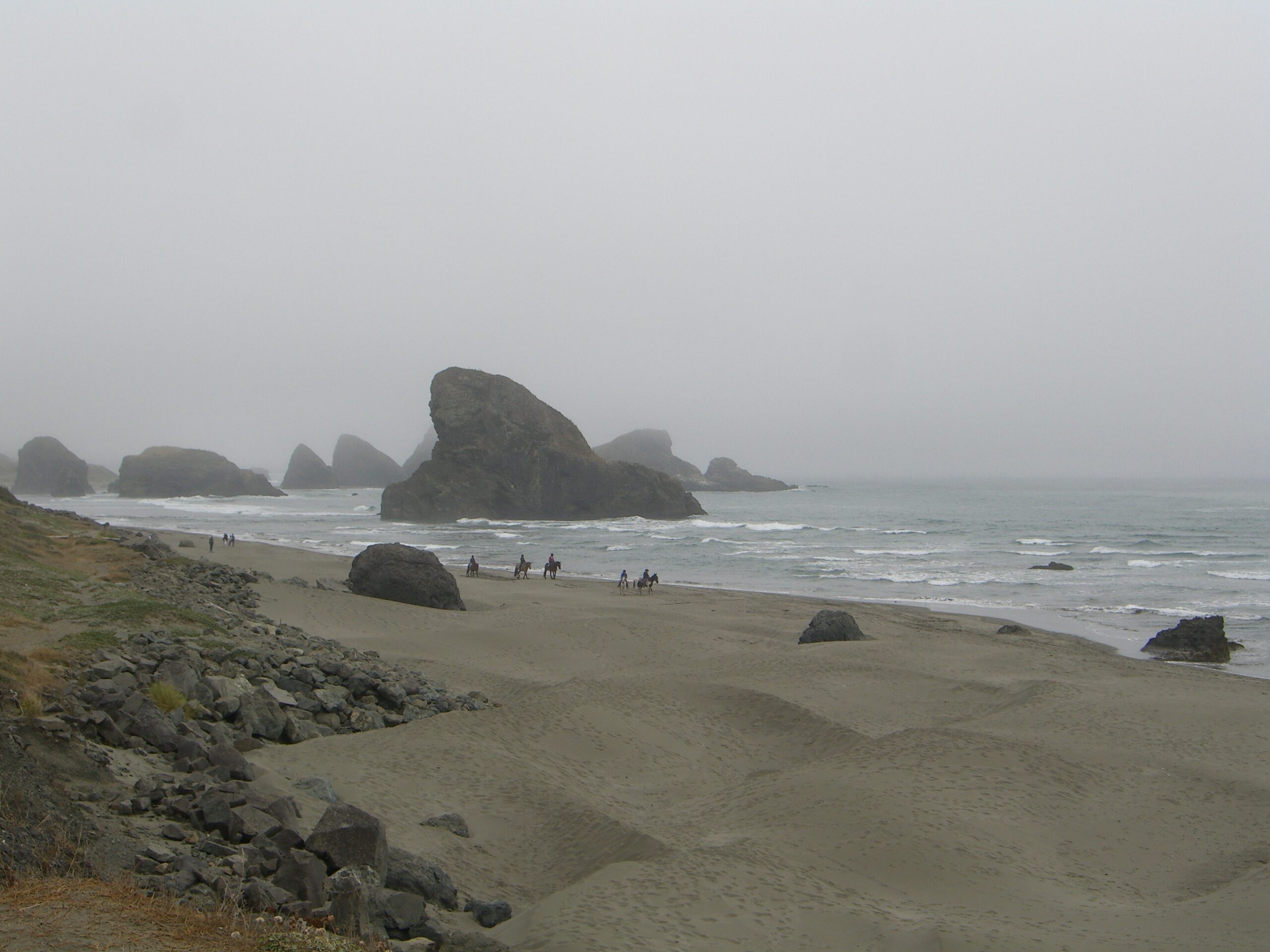 Horseback riders near Gold Beach, Oregon