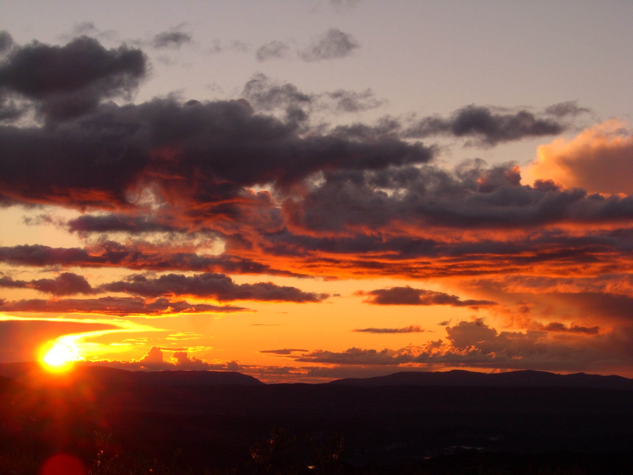 The sun sets over Denali National Park.