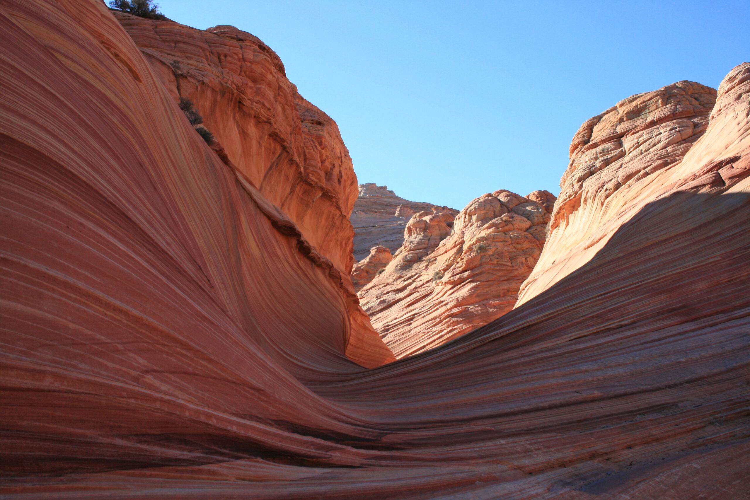 The Wave, a sandstone formation near the Utah-Arizona border.