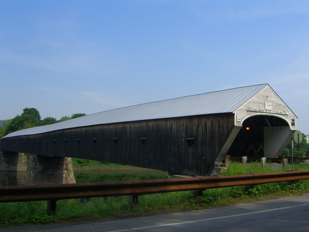 New Hampshire's Cornish-Windsor Bridge, the longest two-span wooden covered bridge in the world.