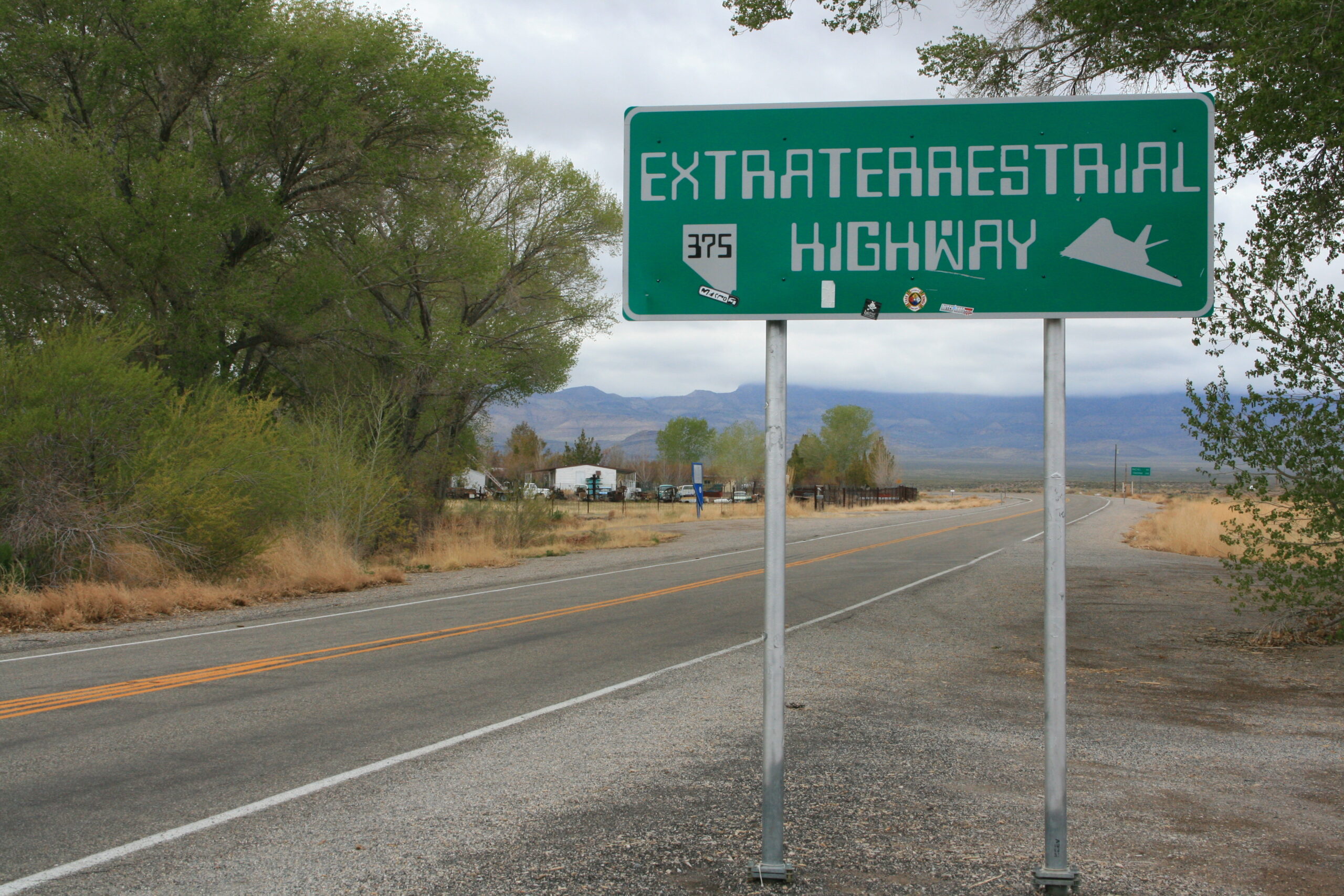 The sign for the Extraterrestrial Highway.