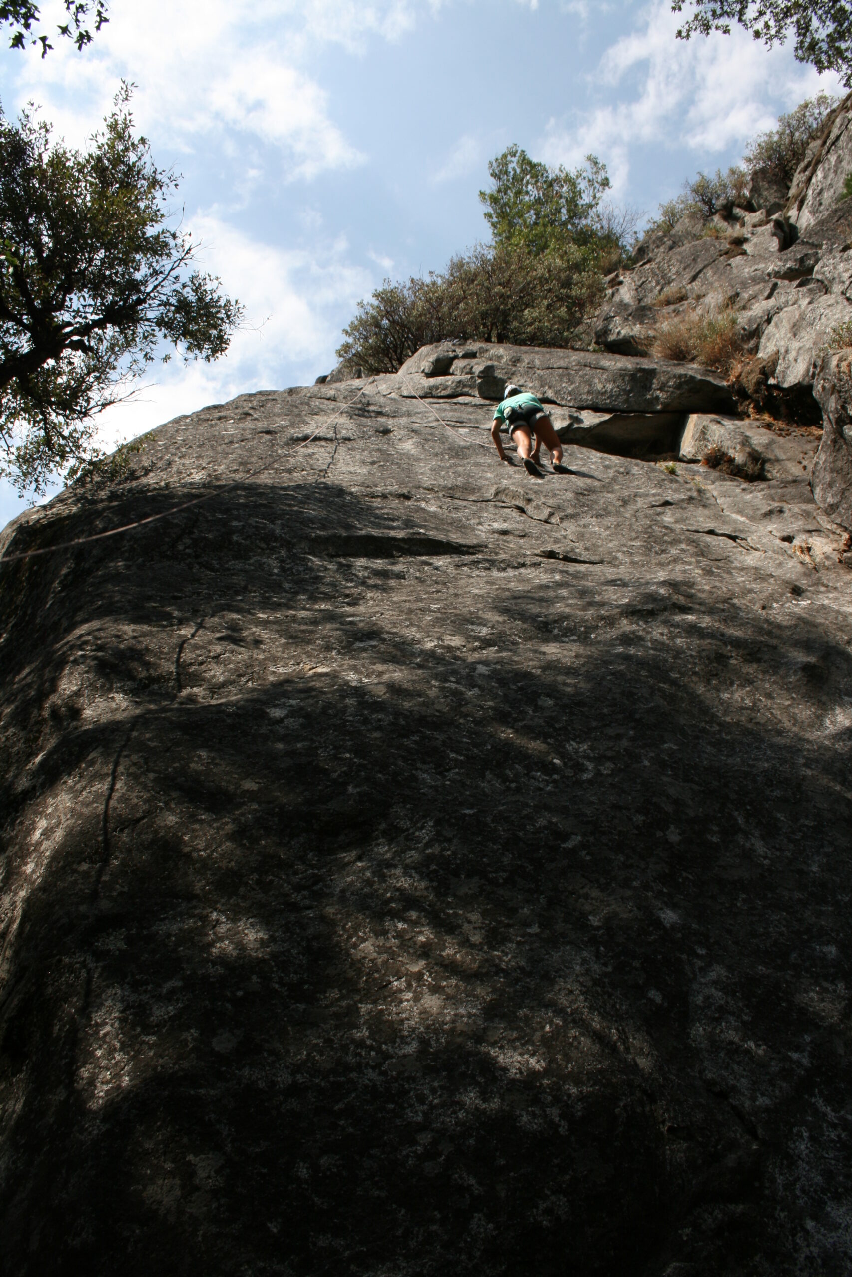 Corey climbing Swan Slab