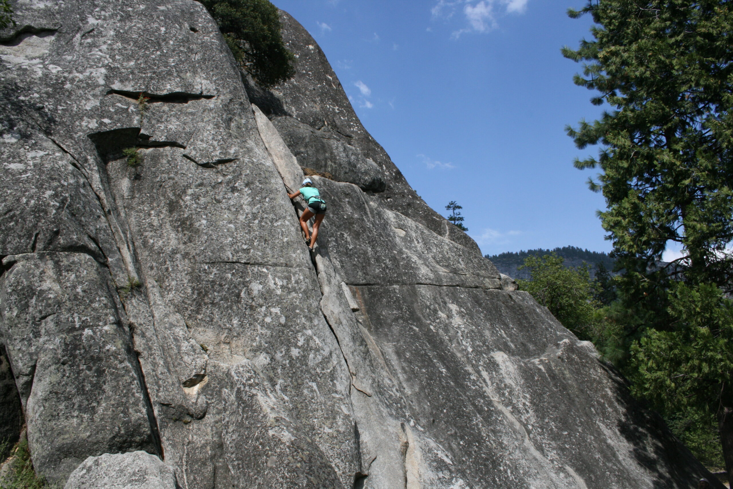 Corey climbing Swan Slab