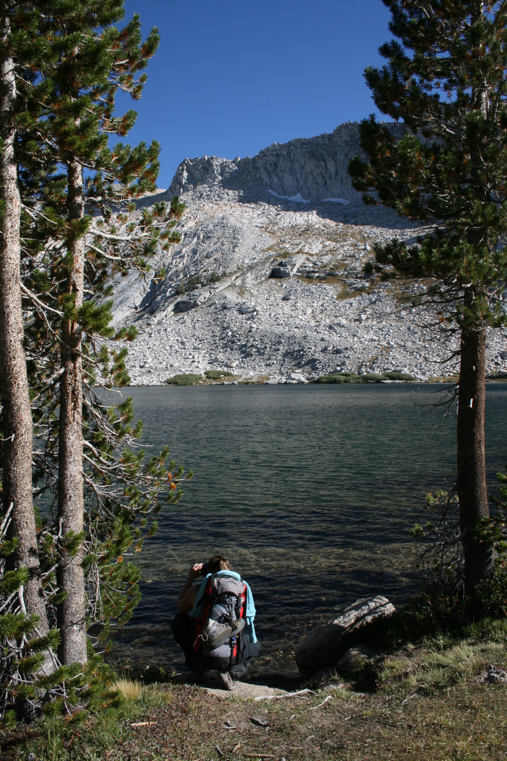 Wini at Young Lakes in Tuolumne Meadows