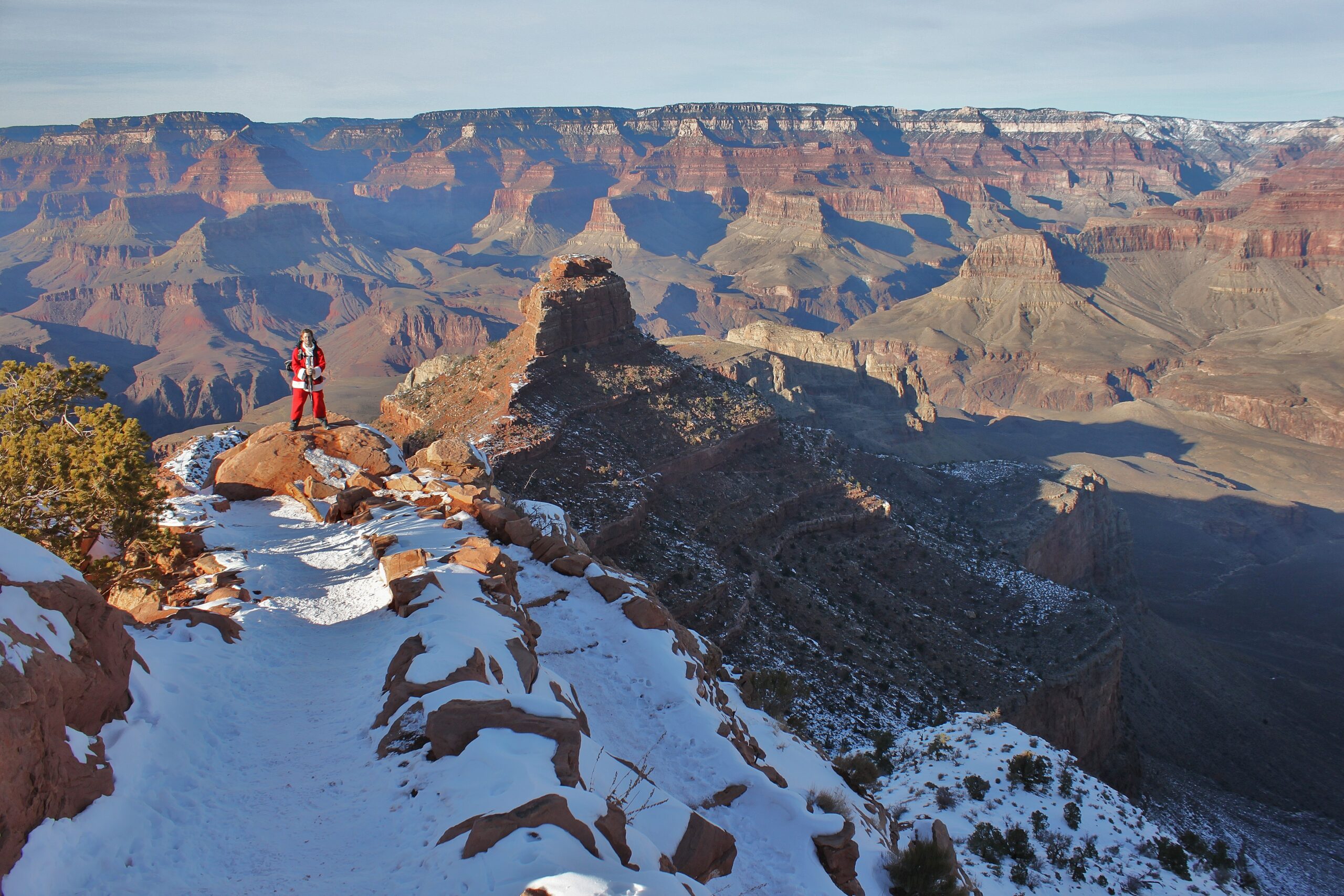 Grand Canyon Rim to Rim to Rim Snowshoeing Backpack