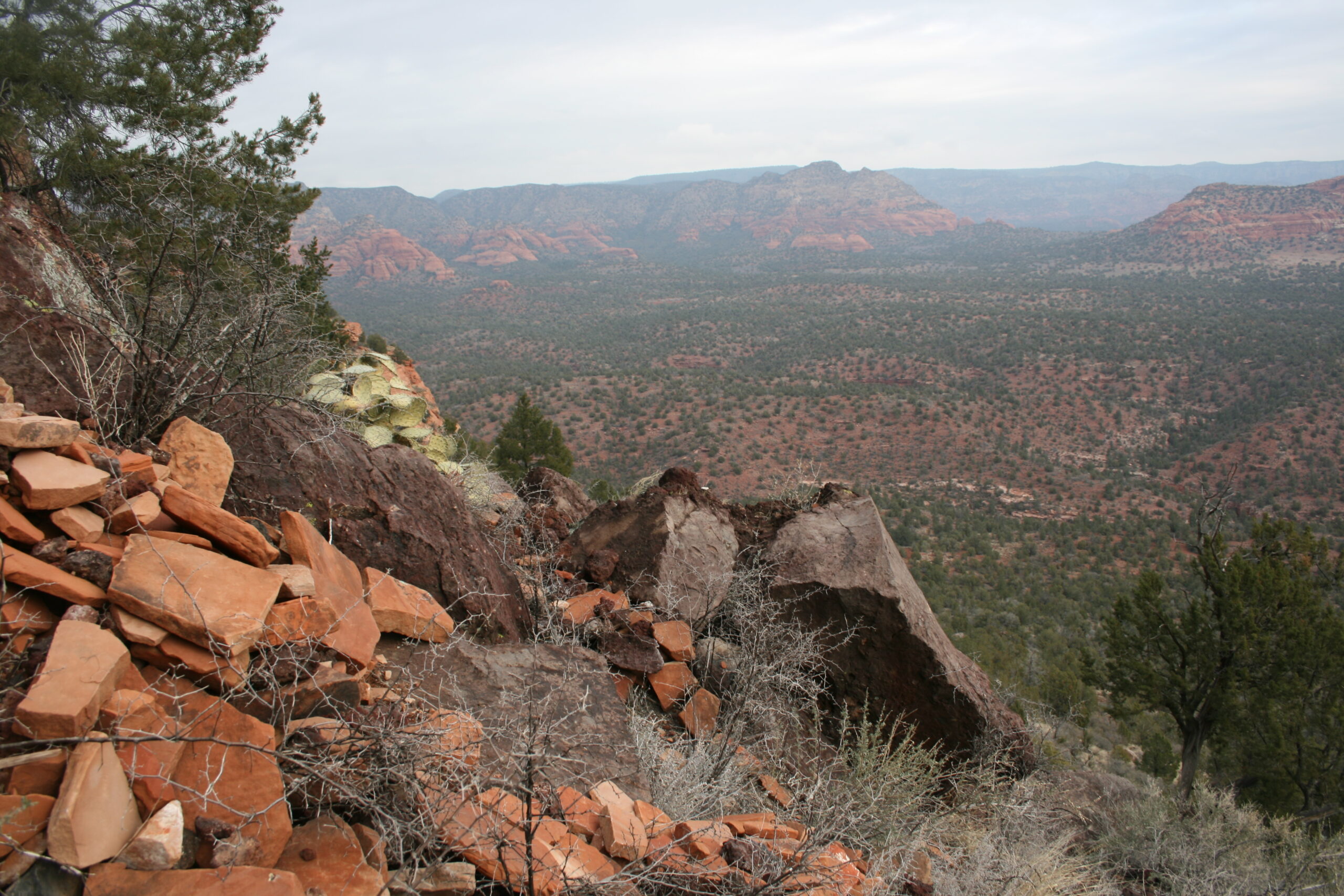 A view of Sycamore Canyon as seen from Verde Hohokam cliff dwelling ruins near the Canyon's rim.