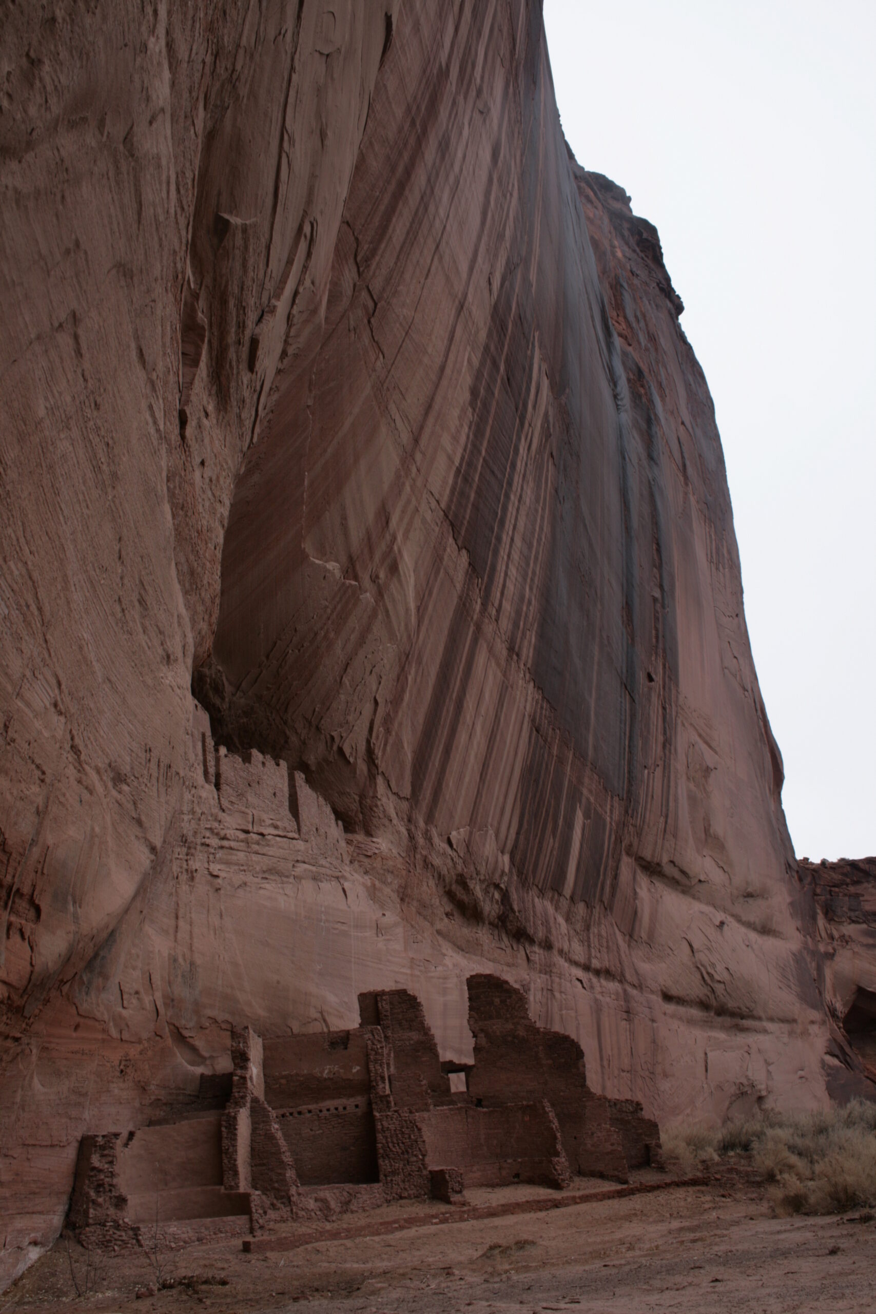 Ruins of an Anasazi cliff dwelling sit at the end of the White House Ruins Trail in Canyon de Chelly National Monument.