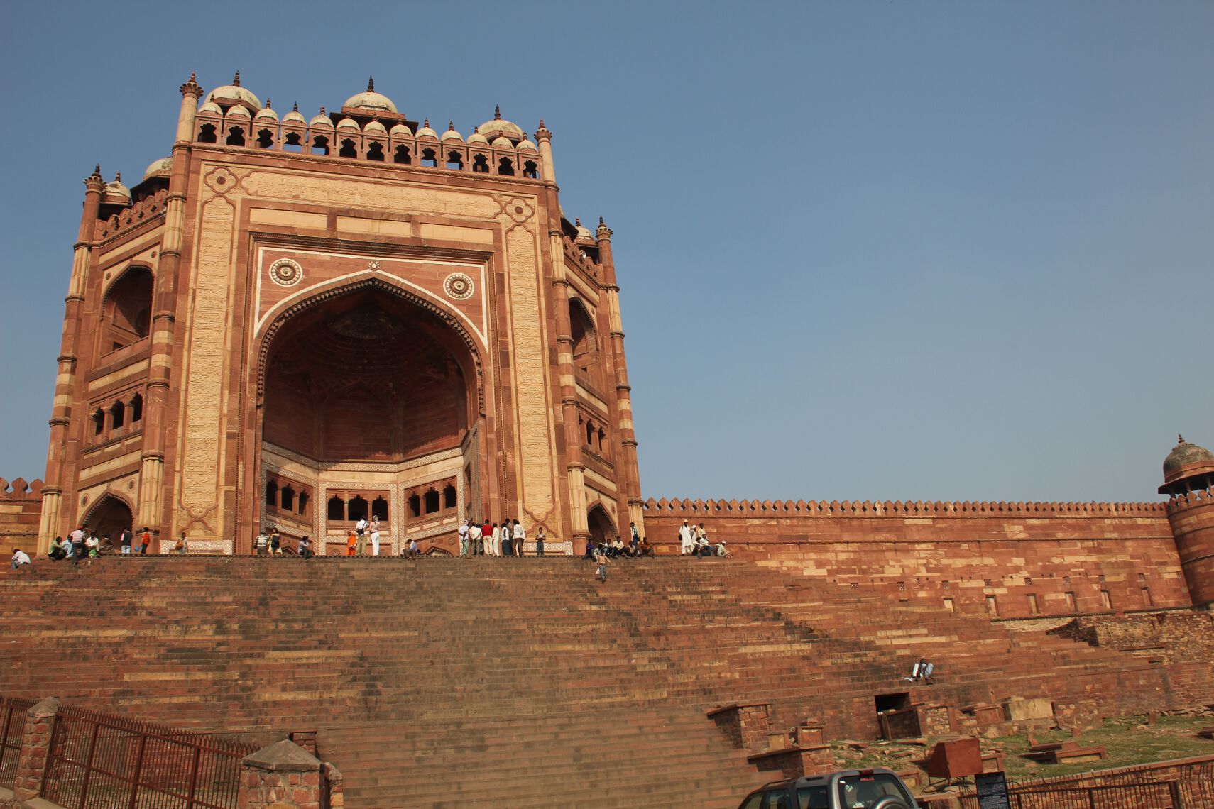 The entrance gate to Fatehpur Sikri, an ancient city that once served as the Mughal Empire's capital.