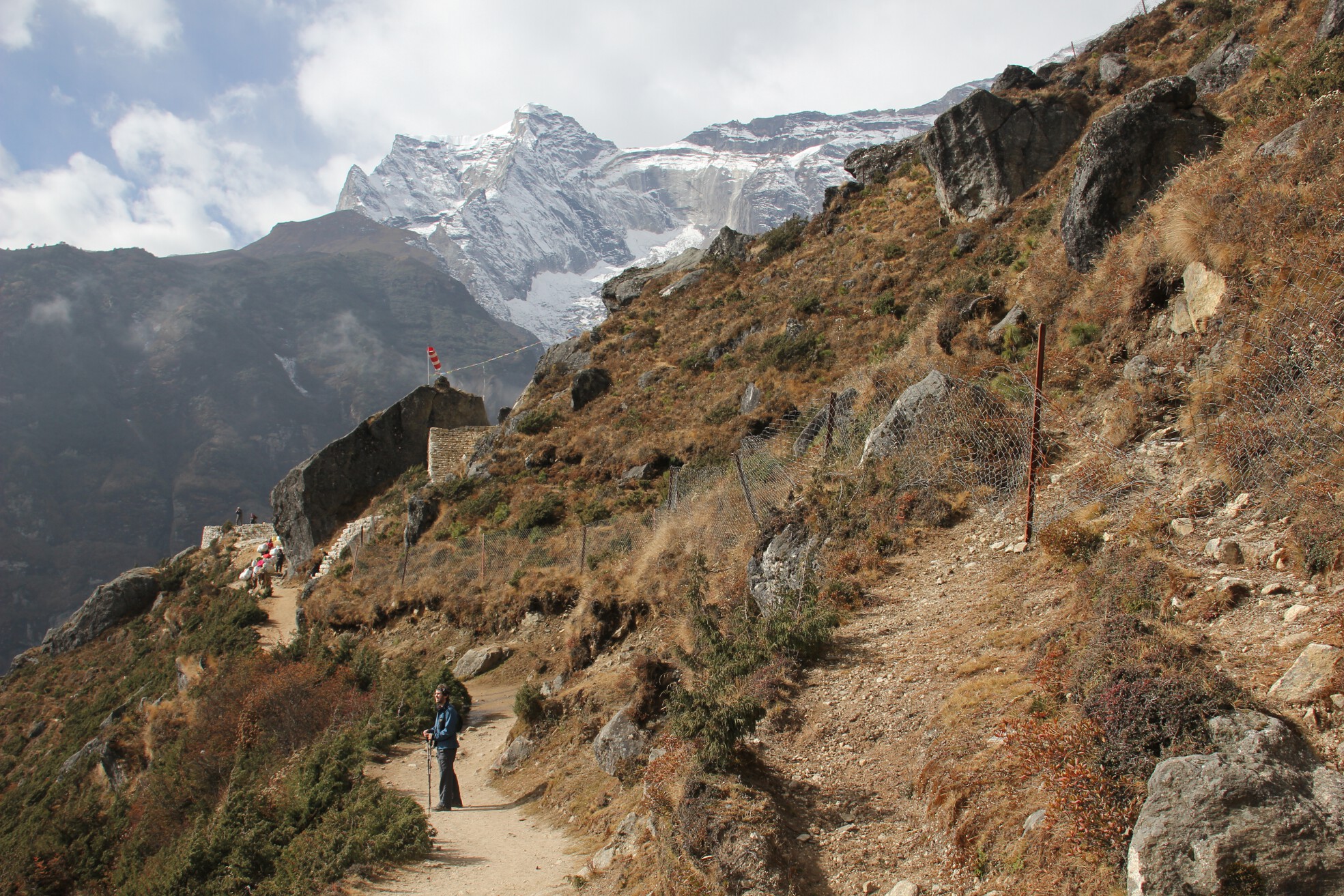 Brian looks out at the view above Namche Bazaar, Nepal.