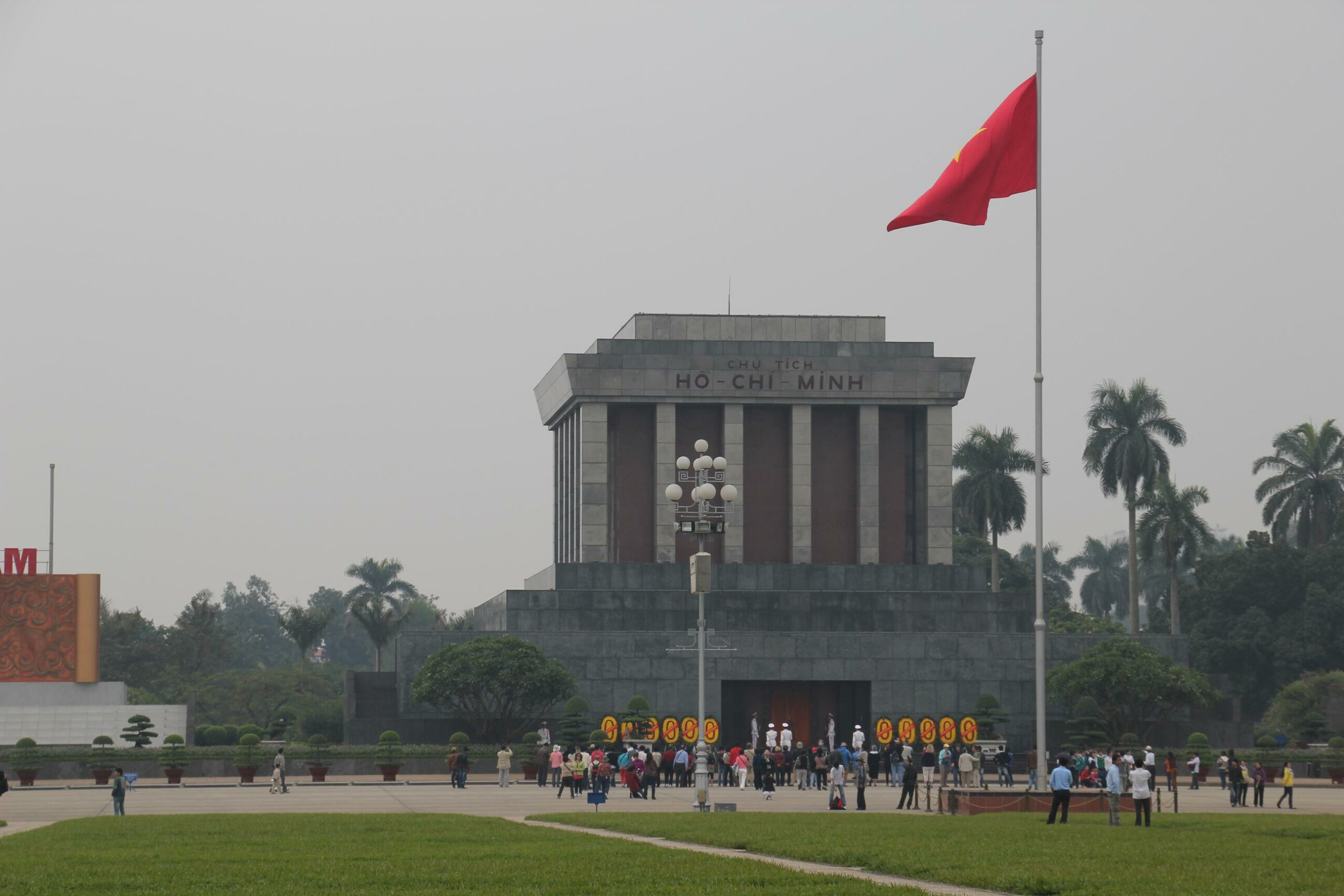 Ho Chi Minh's cryogenically frozen body lies in a mausoleum in Ba Dinh Square, Hanoi.
