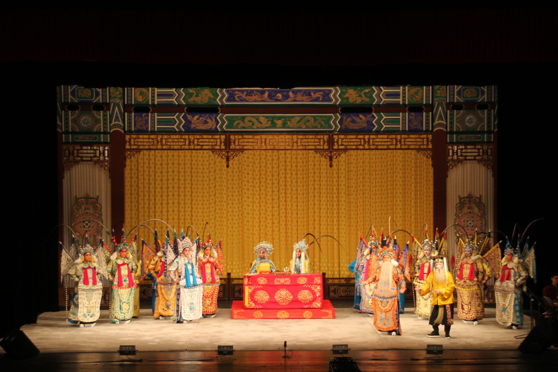 Actors perform during a Beijing opera at the Yifu Theatre in Shanghai, China.