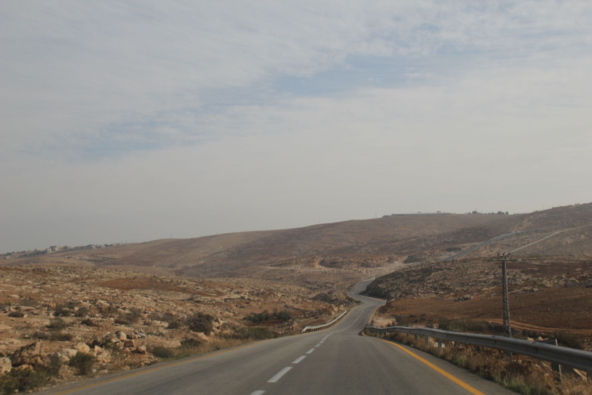 Route 60 leads south through Israel, the West Bank, and the Judaean Mountains. 