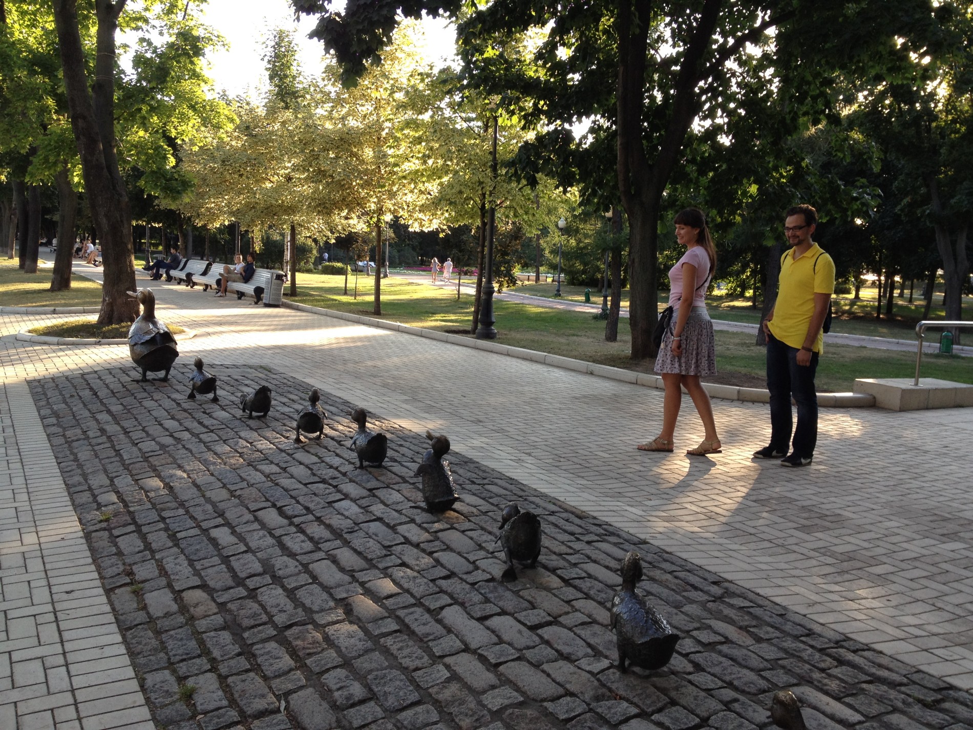 Barbara Bush gave the Make Way for Ducklings art installation to Raisa Gorbachev in 1991 as part of a bilateral arms reduction treaty.