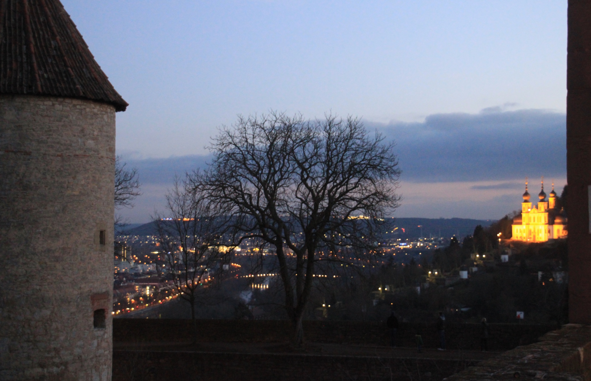 Würzburg, seen here from the Marienberg Fortress overlooking the city, was destroyed in a 1945 British air raid but has since been rebuilt.