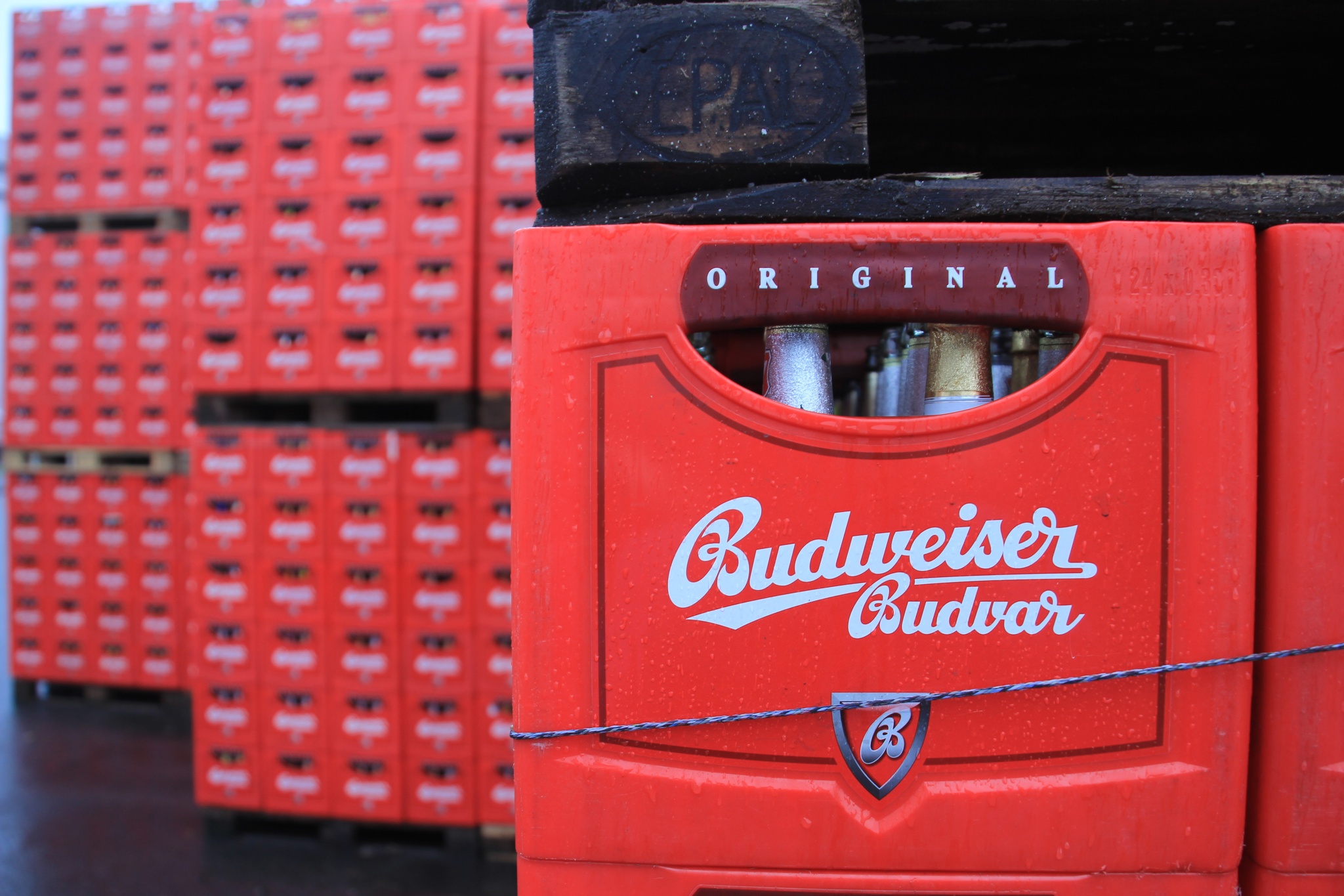 Returned bottles sit waiting for recycling at the Budweiser Budvar Brewery in ÄŒeské BudÄ›jovice, Czech Republic.