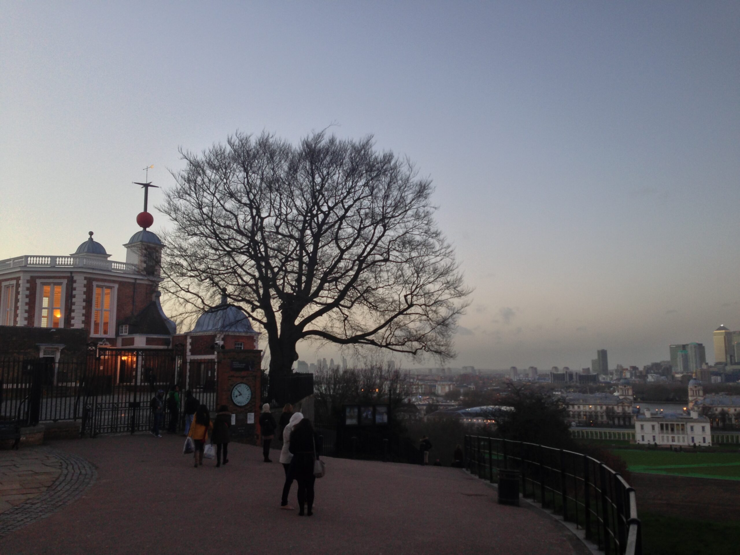 London's Royal Observatory at sunset