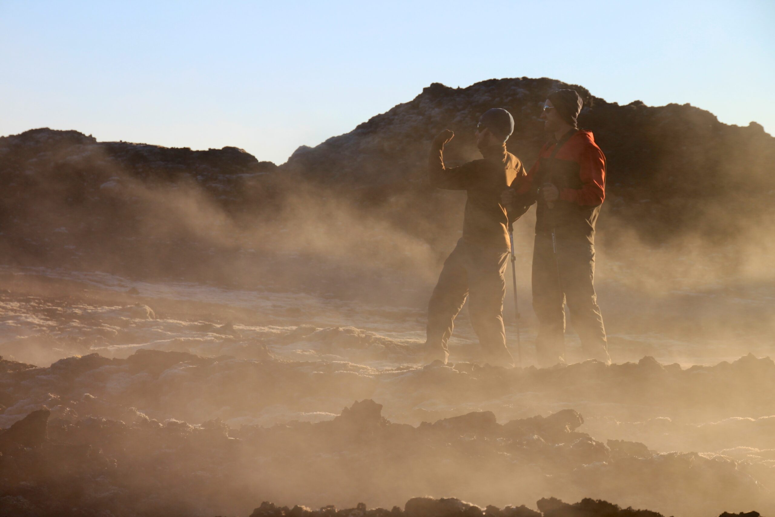 Brian and Hank explore Iceland's LeirhnjÃºkur lava fields.
