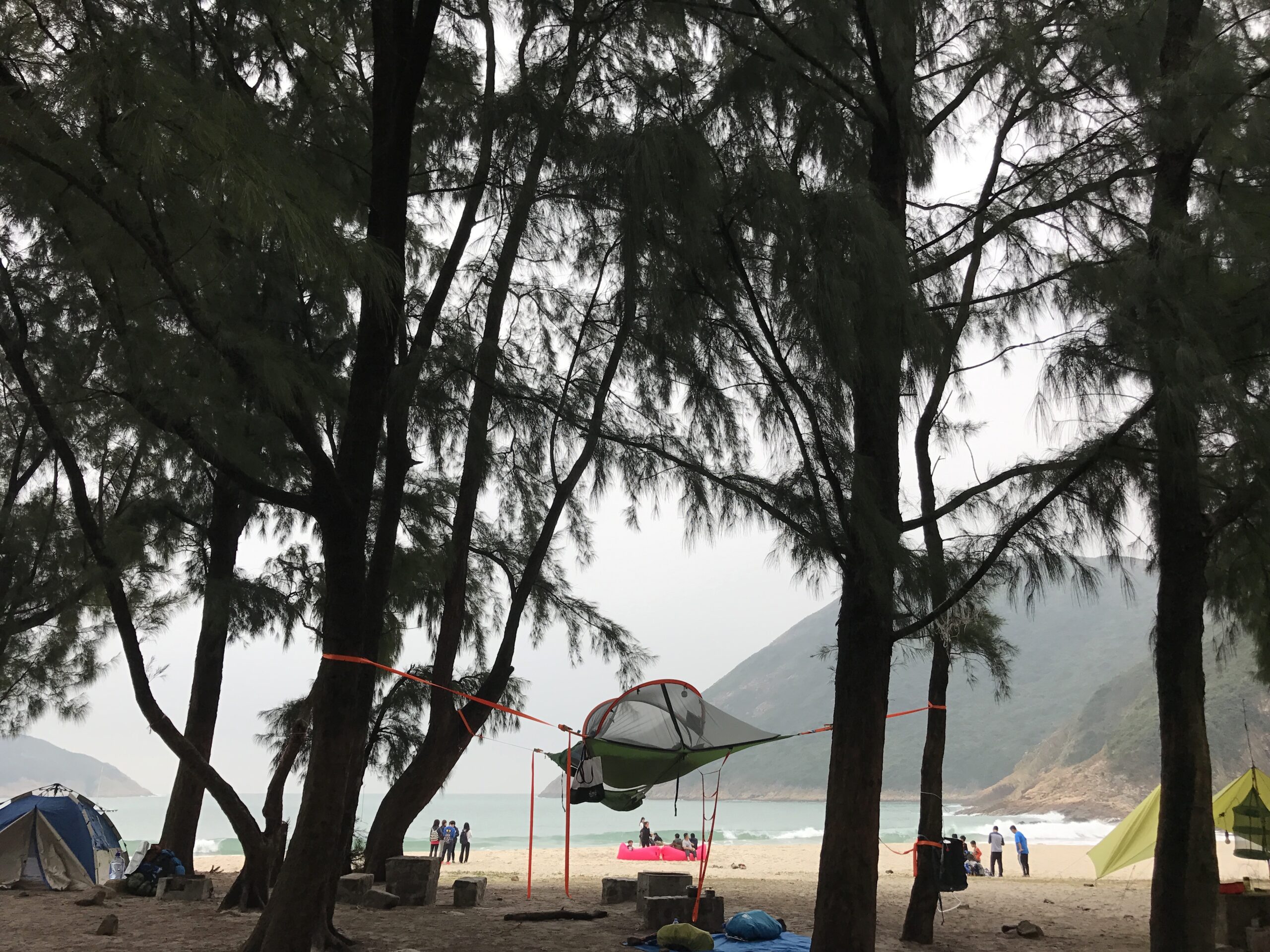A campsite on the Maclehose Trail