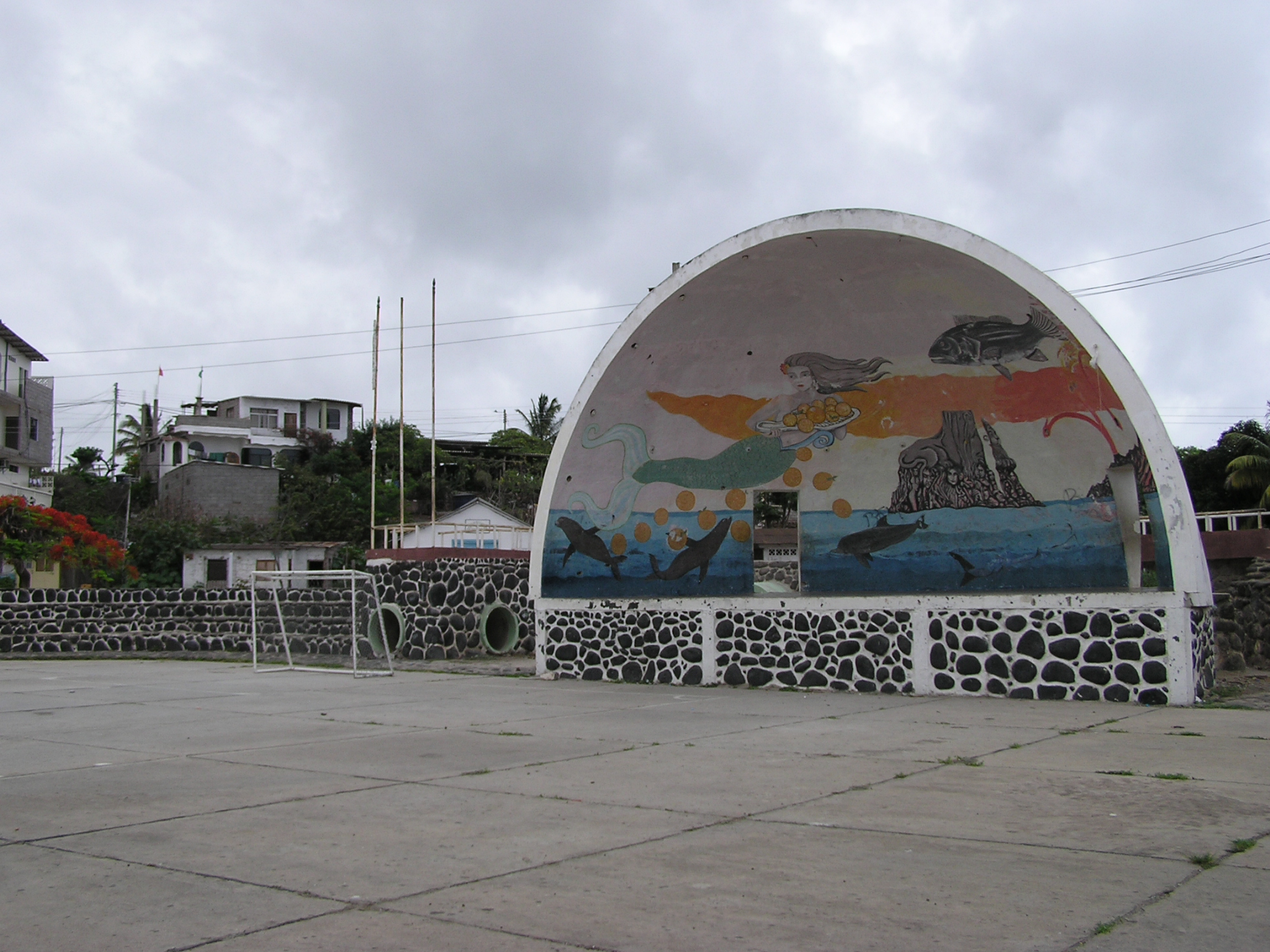 Mermaid mural in Puerto Baquerizo Moreno