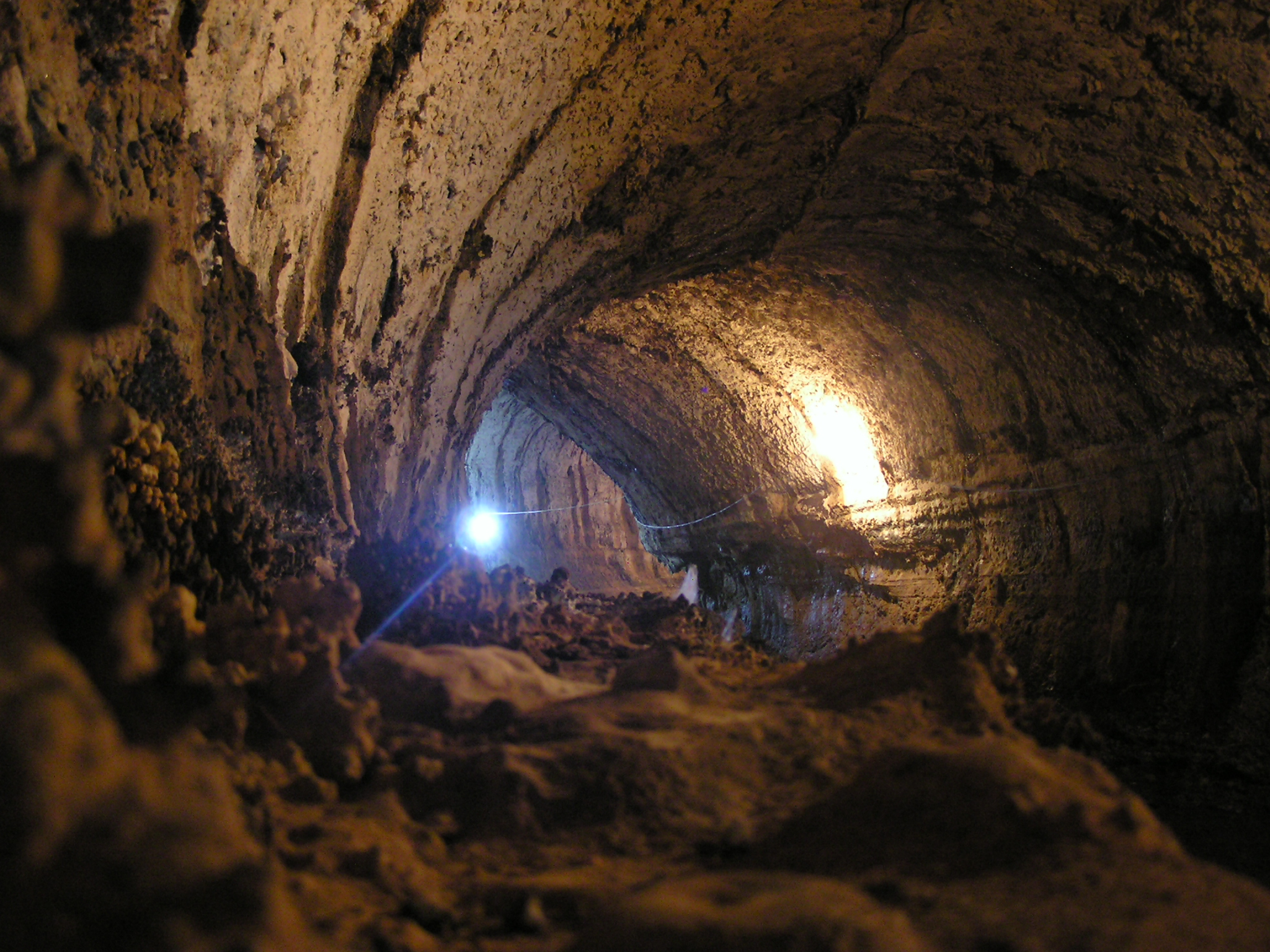Lava tunnel view on Santa Cruz 3