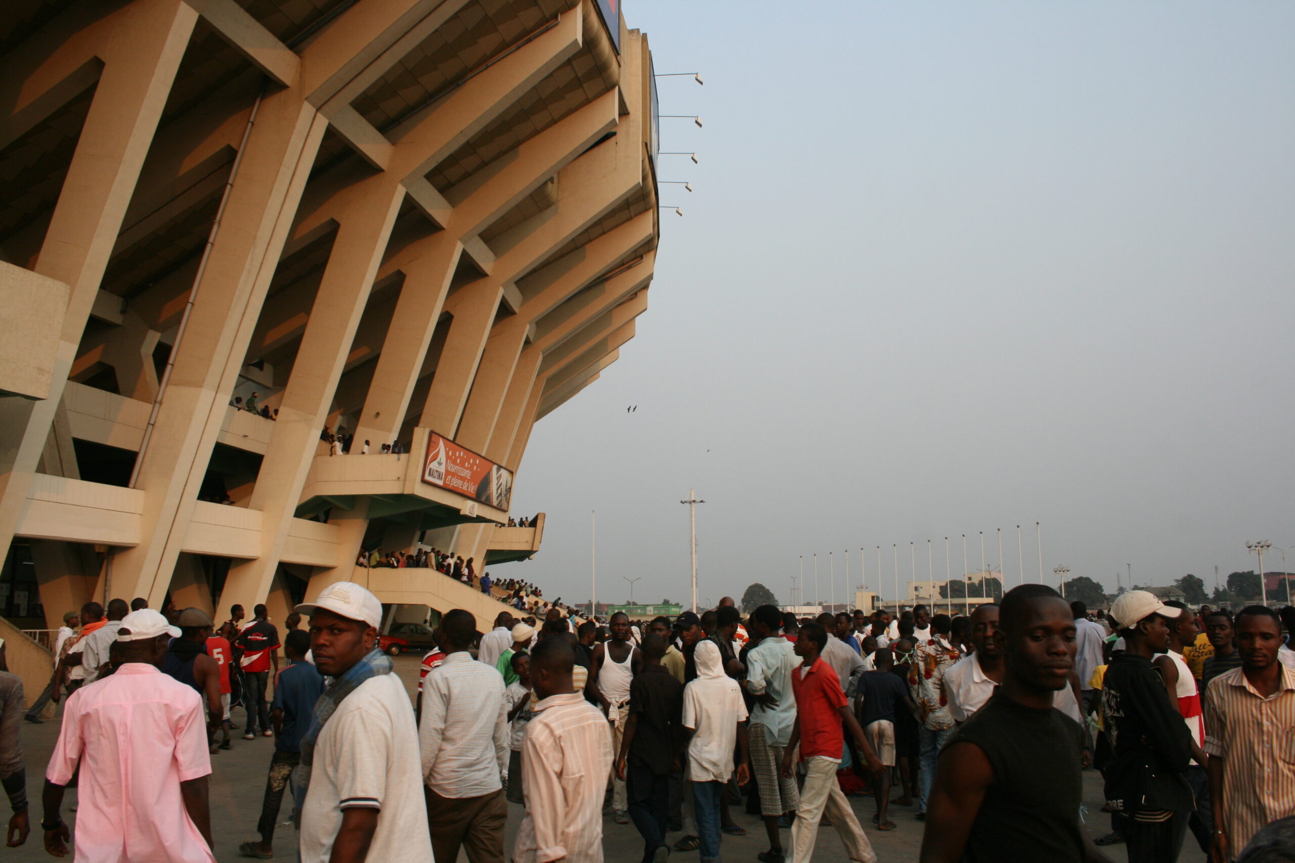 Outside Kinshasa soccer stadium