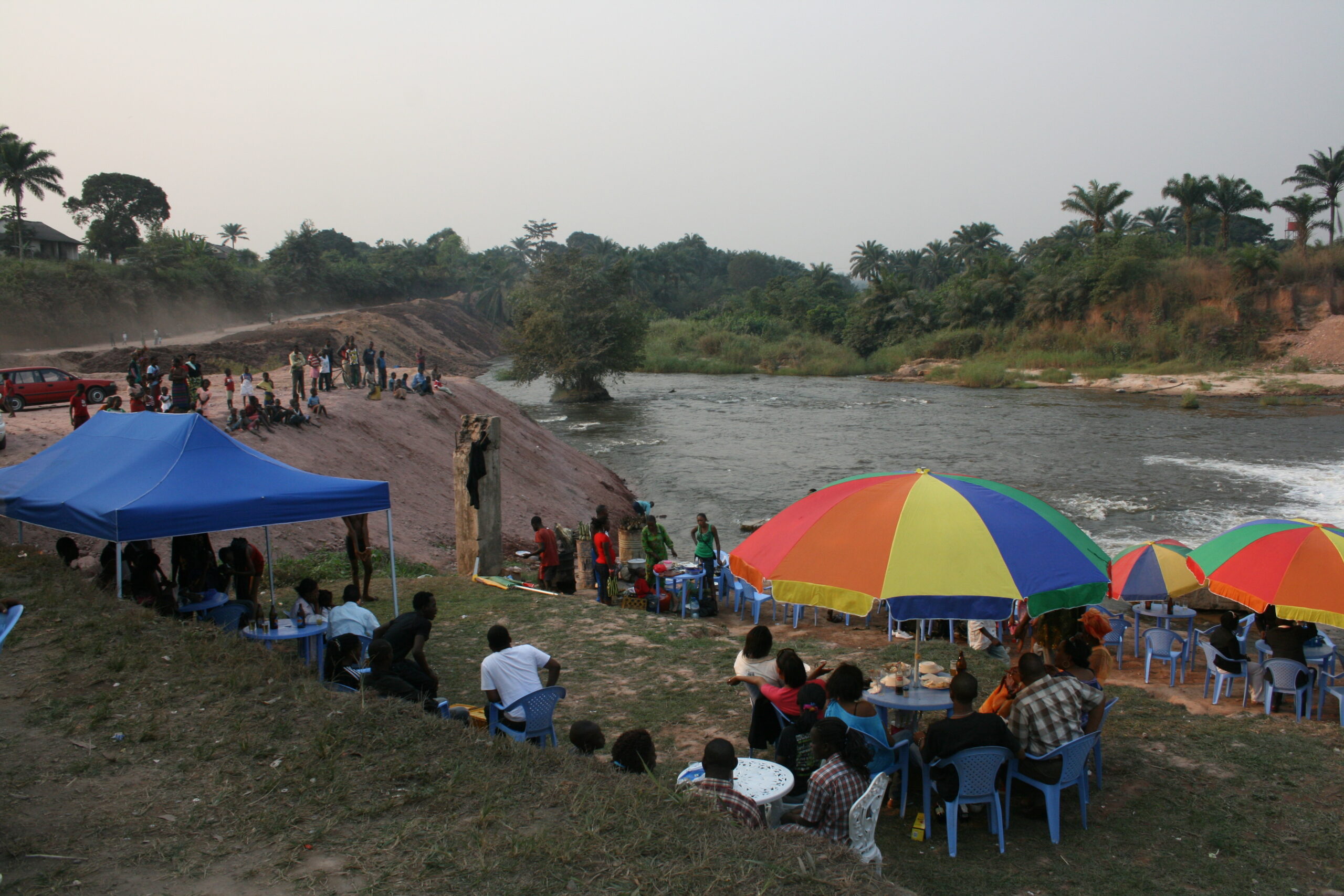 Rapids and swimming area near Kinshasa