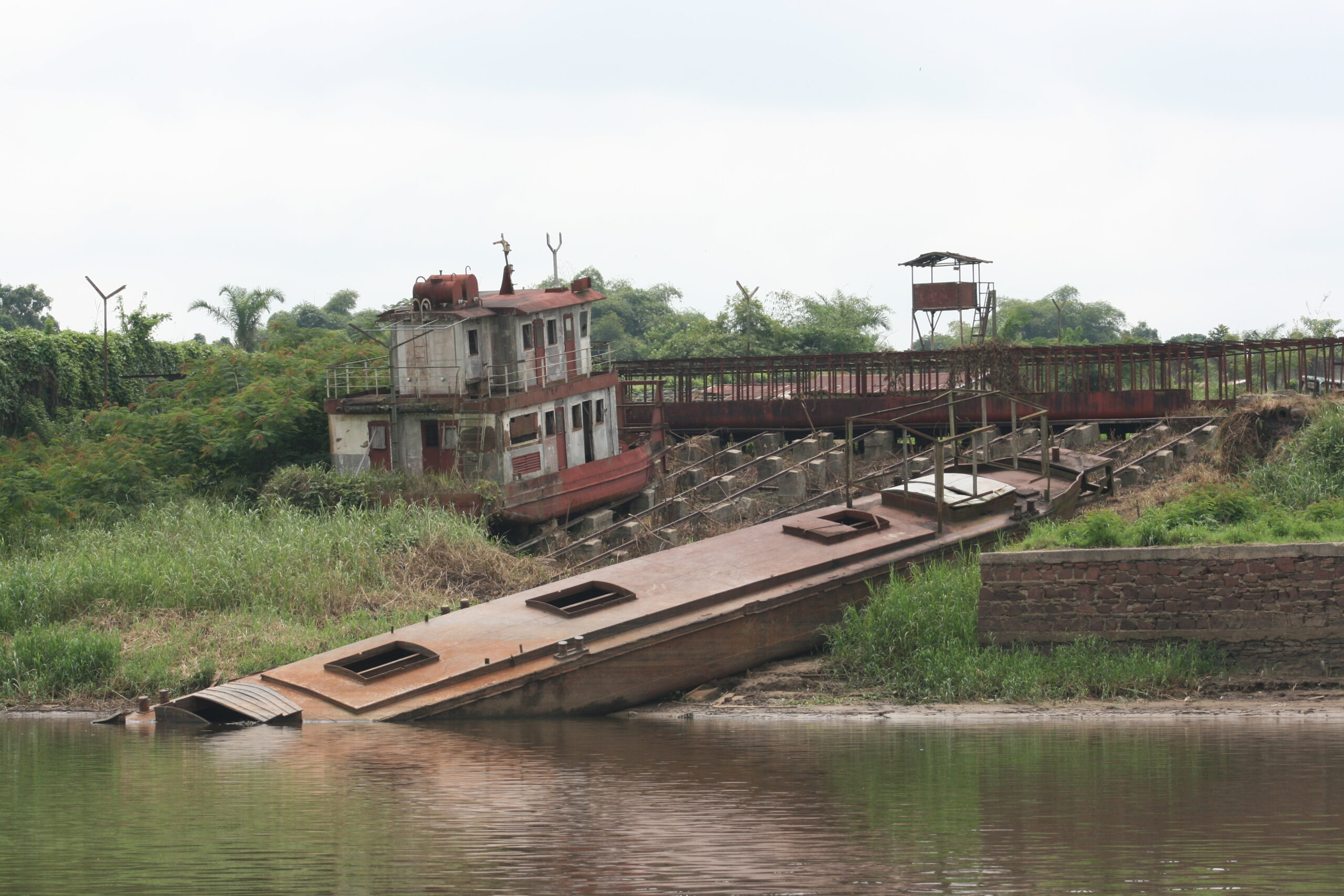 Old derelict Congo River boats