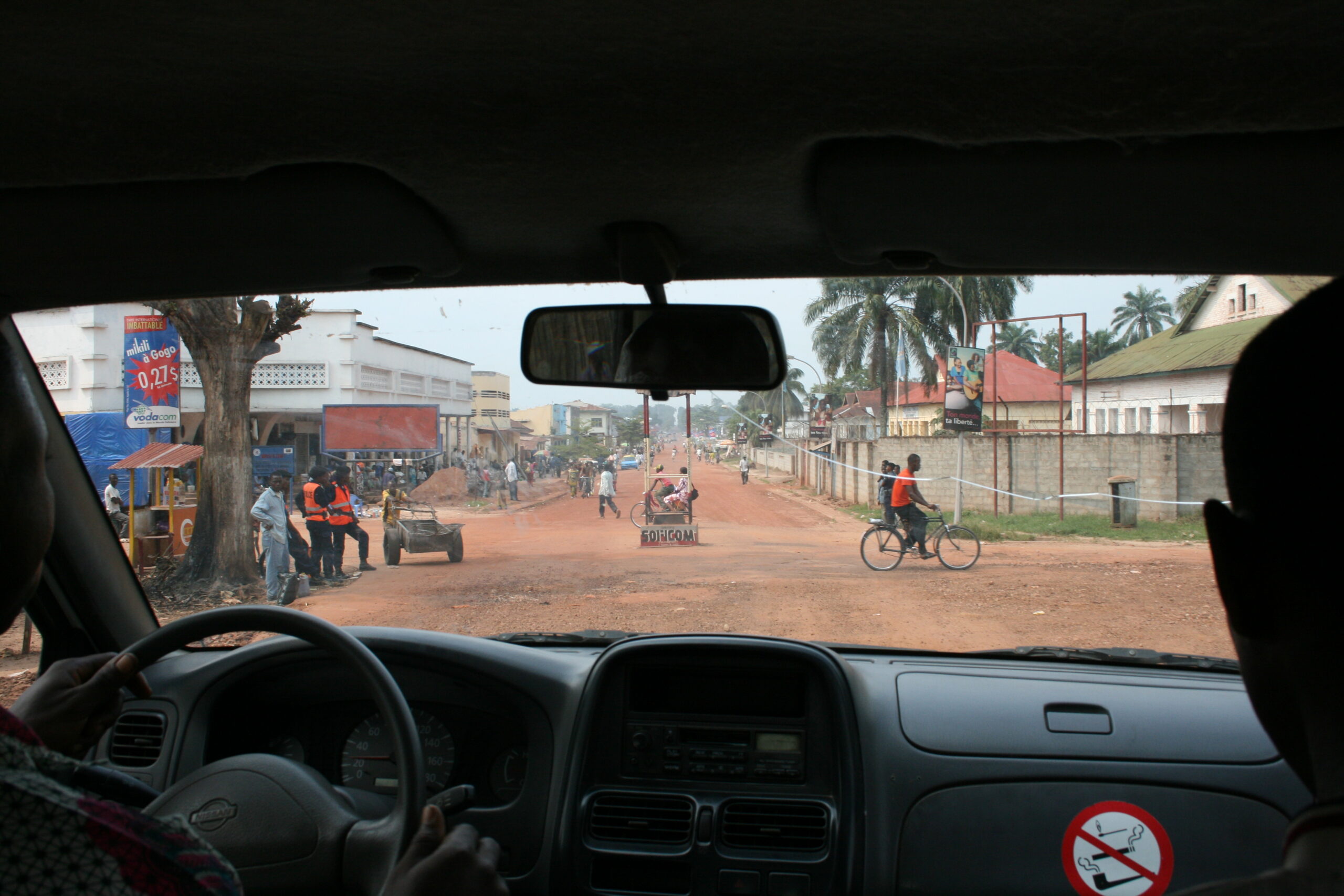 Mbandaka view from car