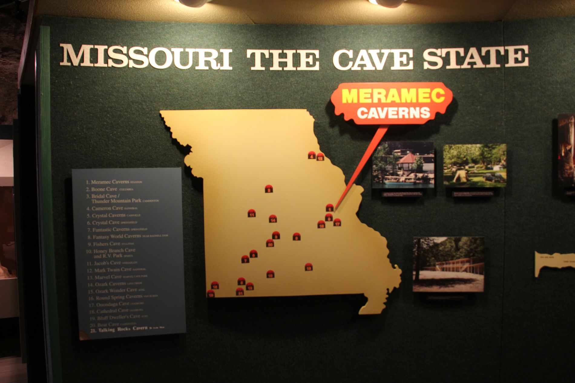 Meramec Caverns cave map in Stanton, Missouri