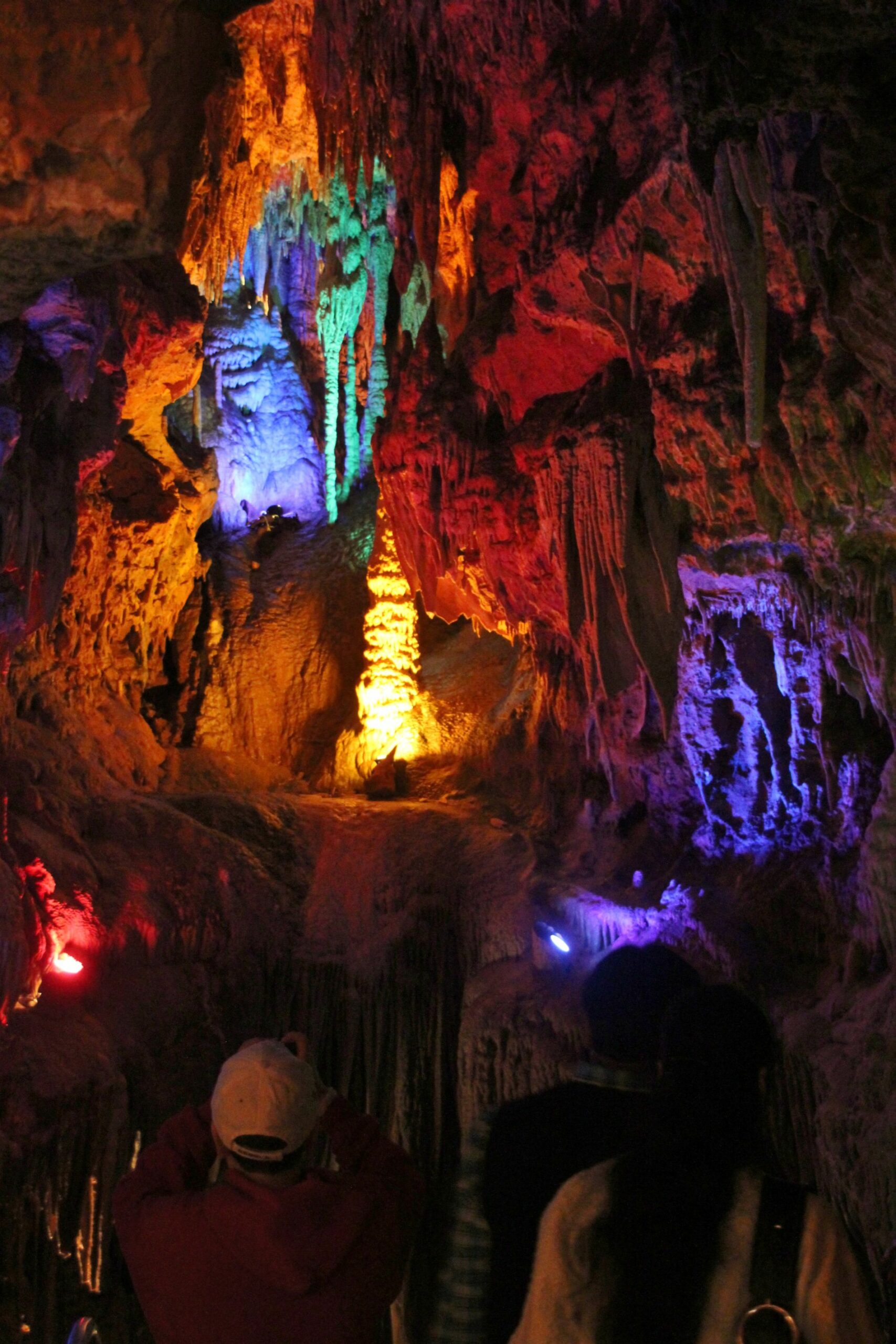 Meramec Caverns light show in Stanton, Missouri