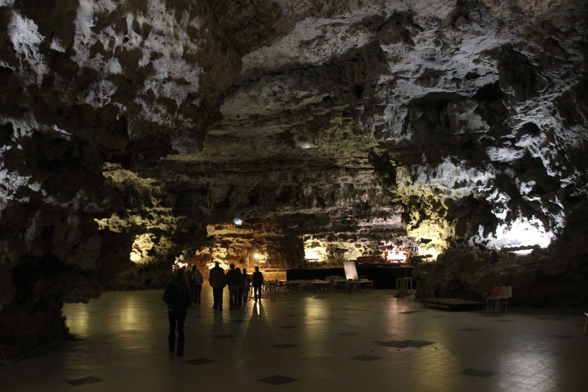 Meramec Caverns ballroom in Stanton, Missouri