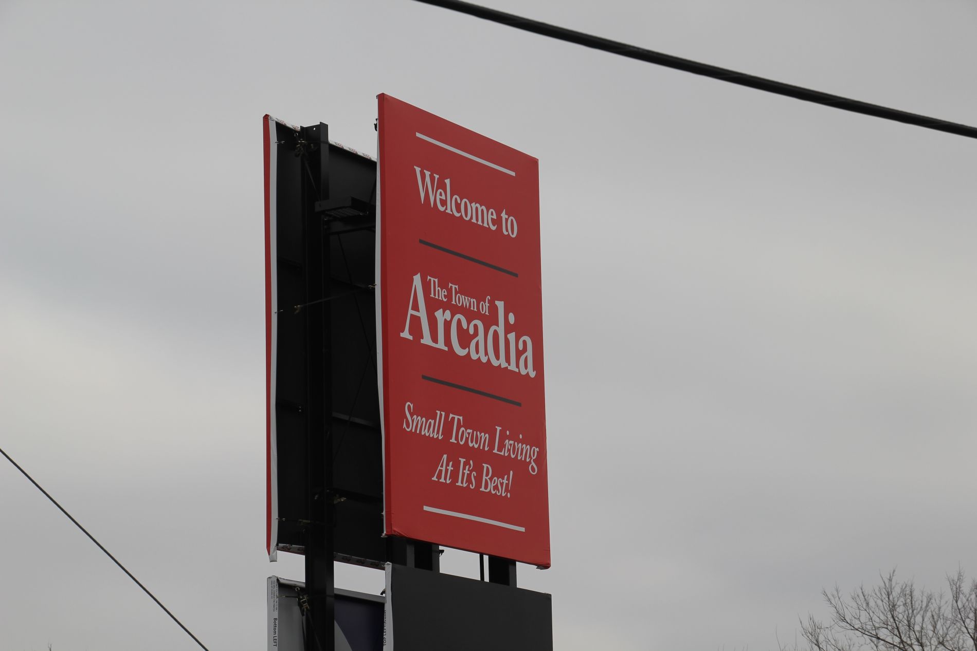 Welcome to Arcadia, Oklahoma sign