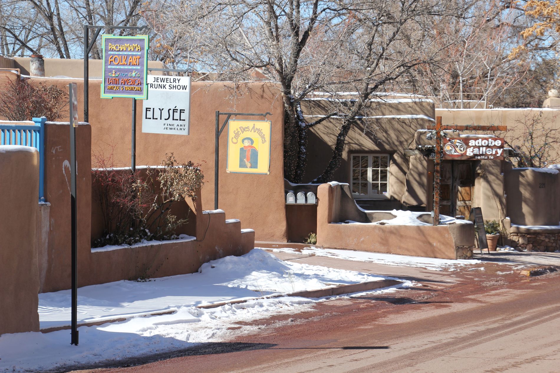 Galleies on Canyon Road in Santa Fe, New Mexico