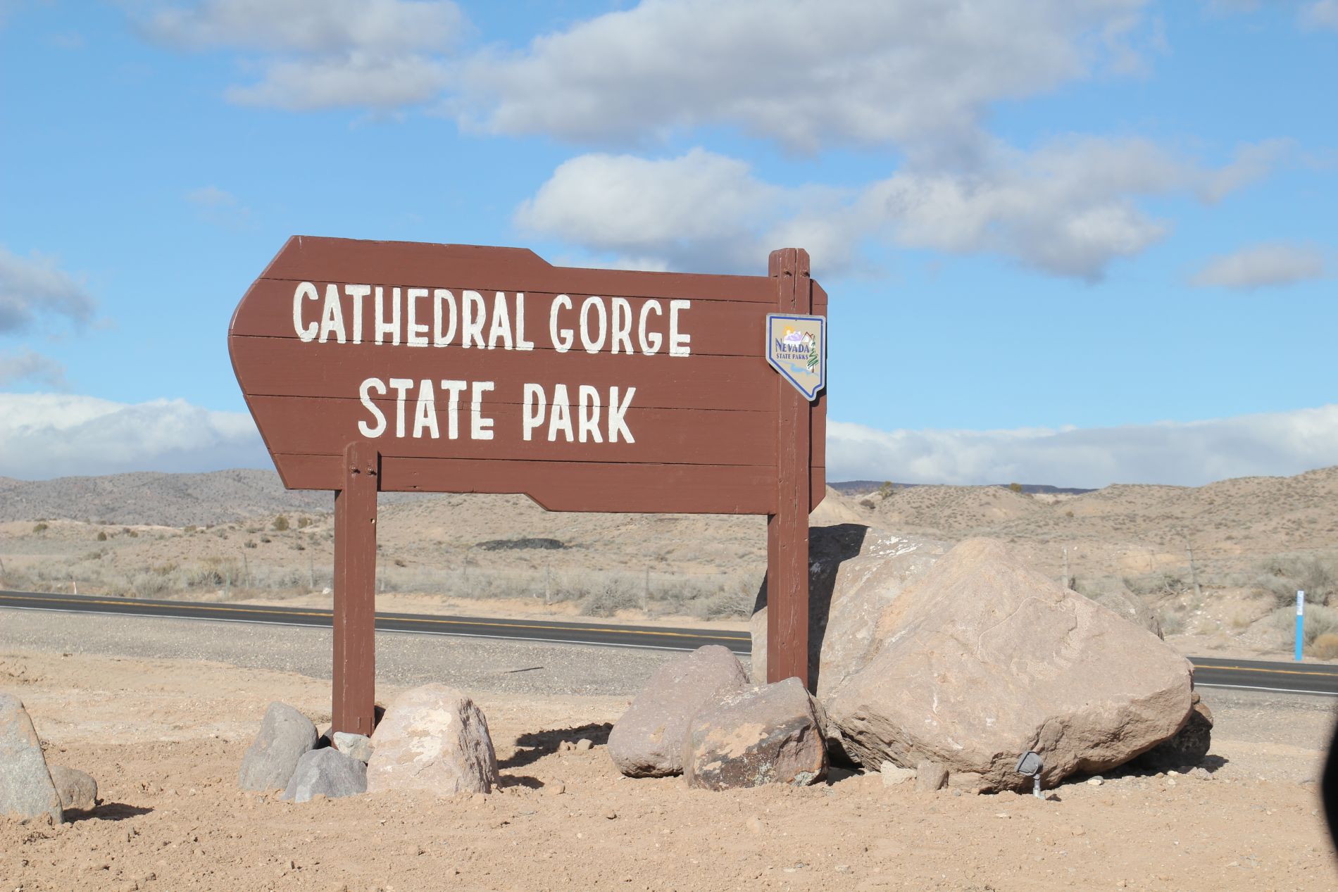 Cathedral Gorge State Park sign
