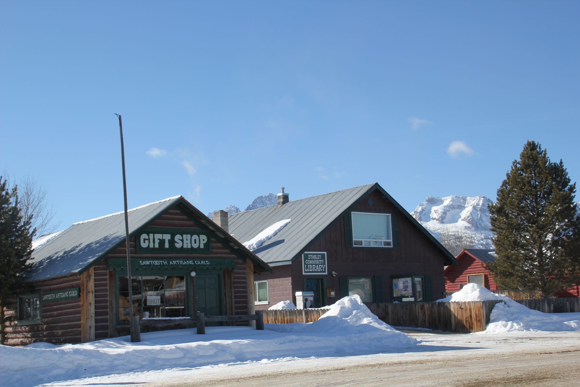 Gift Shop and Library in Stanley, Idaho