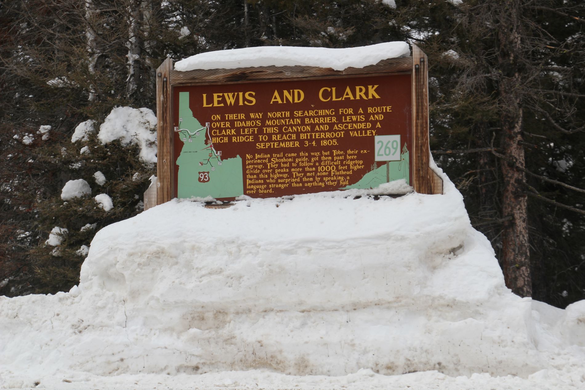 Lewis and Clark sign near Salmon, Idaho