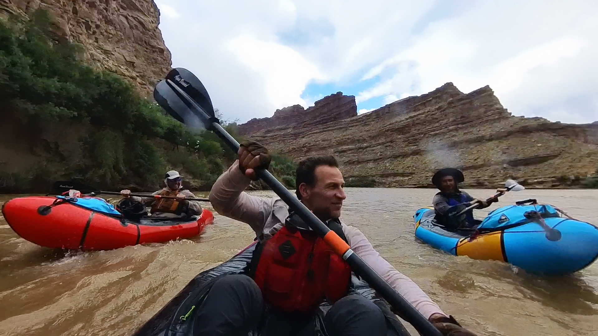 Packrafters on Colorado River