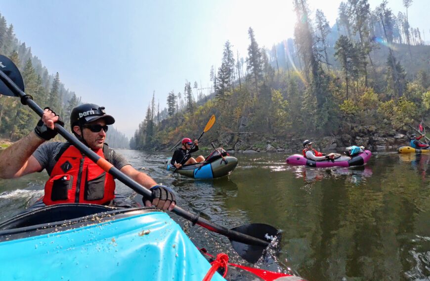 Packrafters on the river