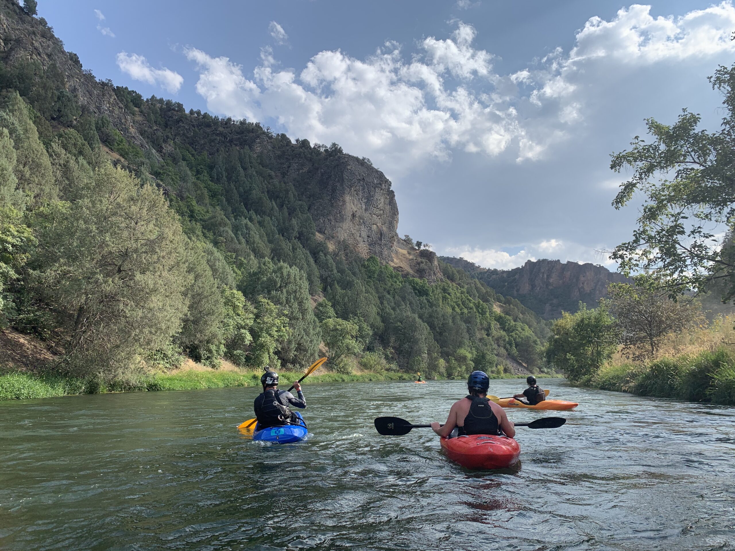 Kayakers in the Bear River