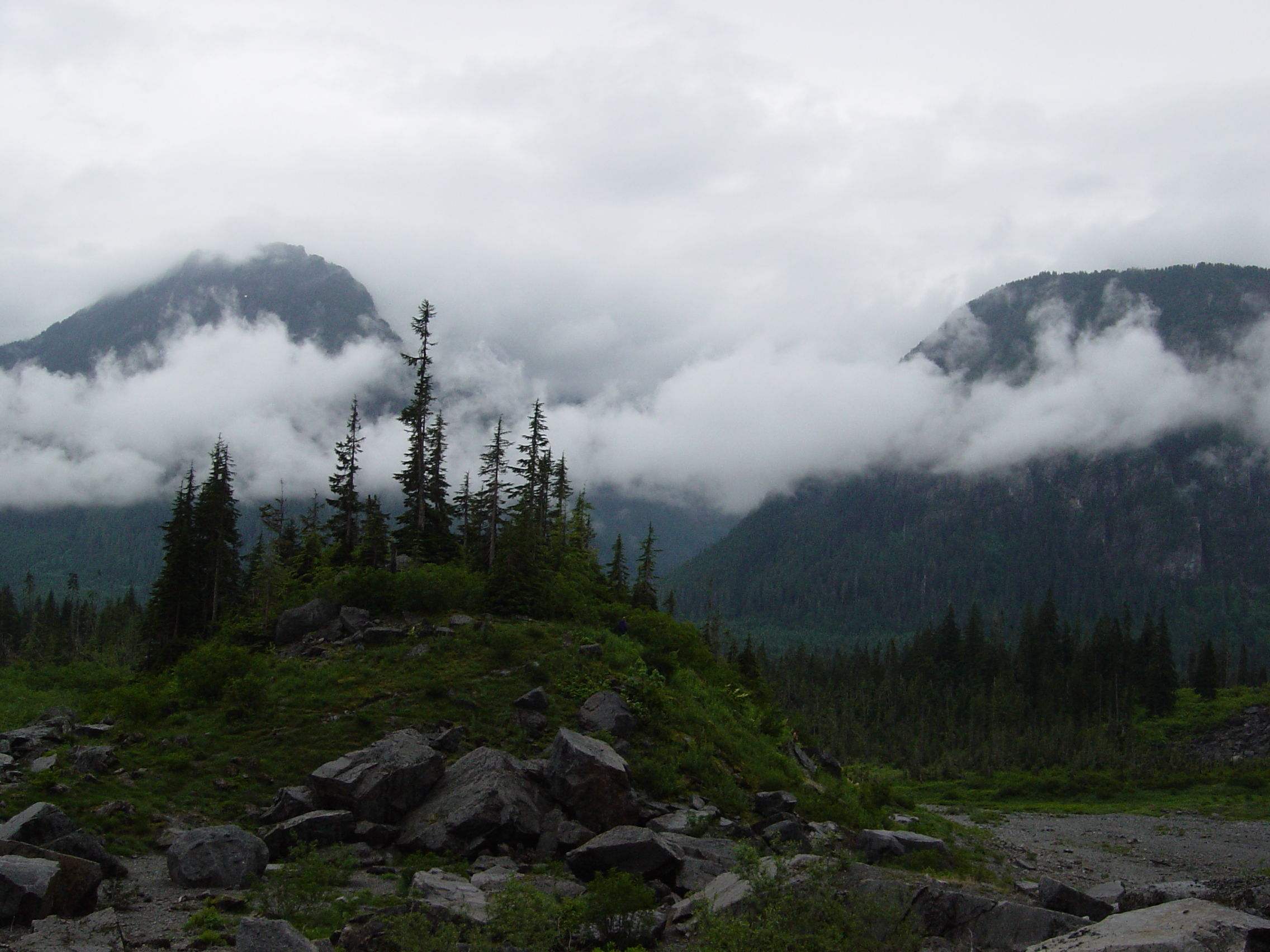 Mountain view from ice cave